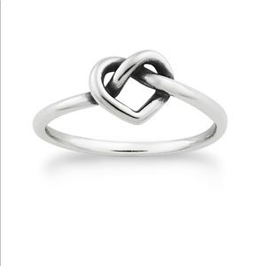 James Avery delicate Heart knot ring
